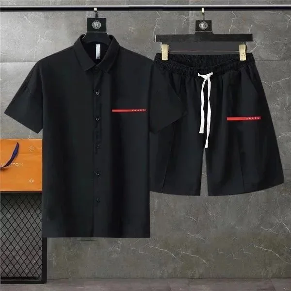 Prada Triangle Logo Shirt Shorts Set — QC