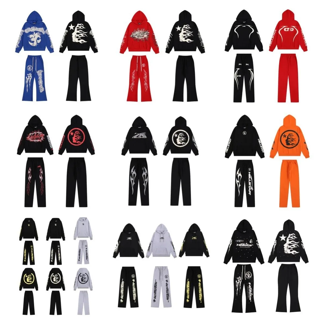 Hellstar Hooded Sweatshirt And Pants Set
