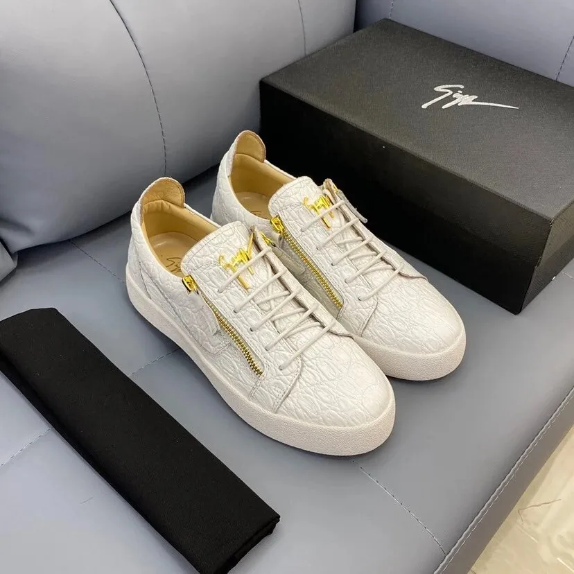 Giuseppe Zanotti Kriss High-Top Cream Sneakers — Photo 14