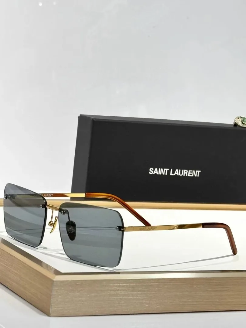 Saint Laurent YSL Logo Metal Sunglasses — QC