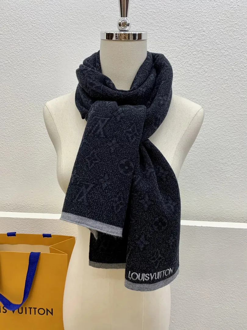 Wool Monogram Eclipse Scarf — QC