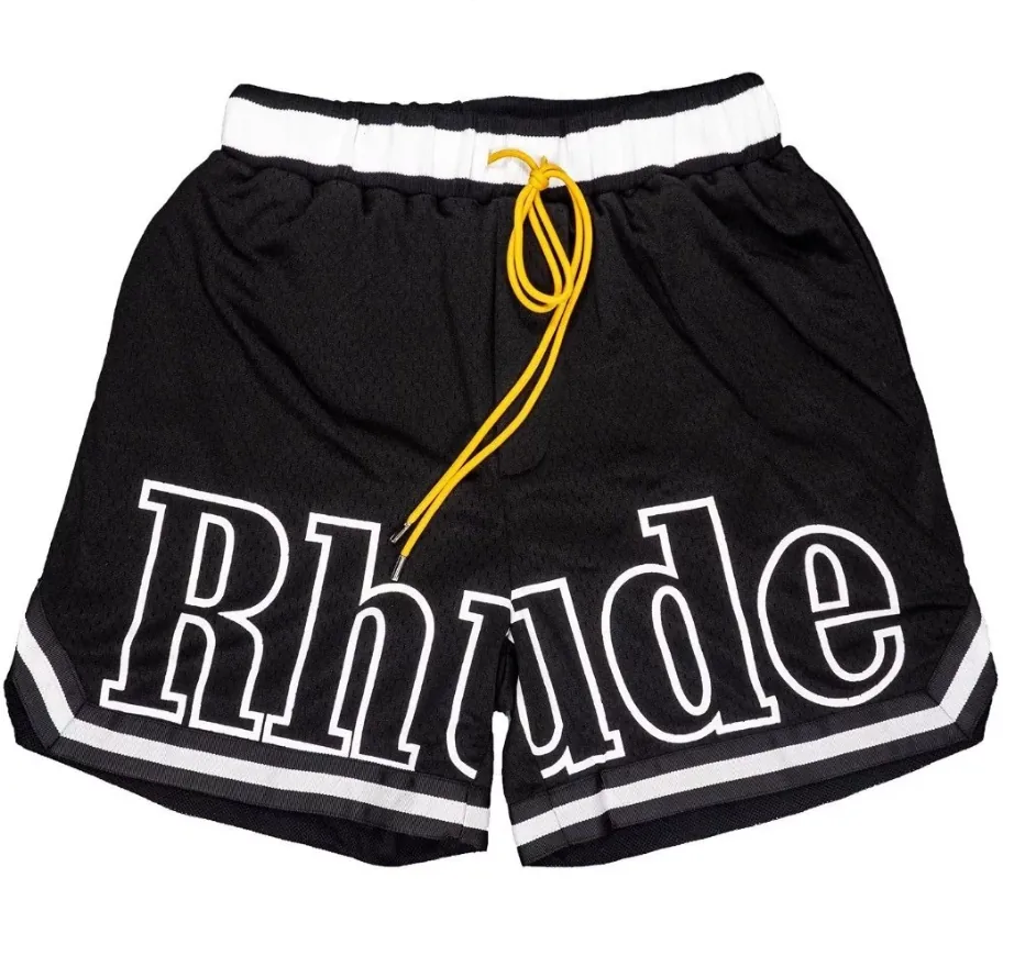 Rhude Logo Mesh Basketball Shorts