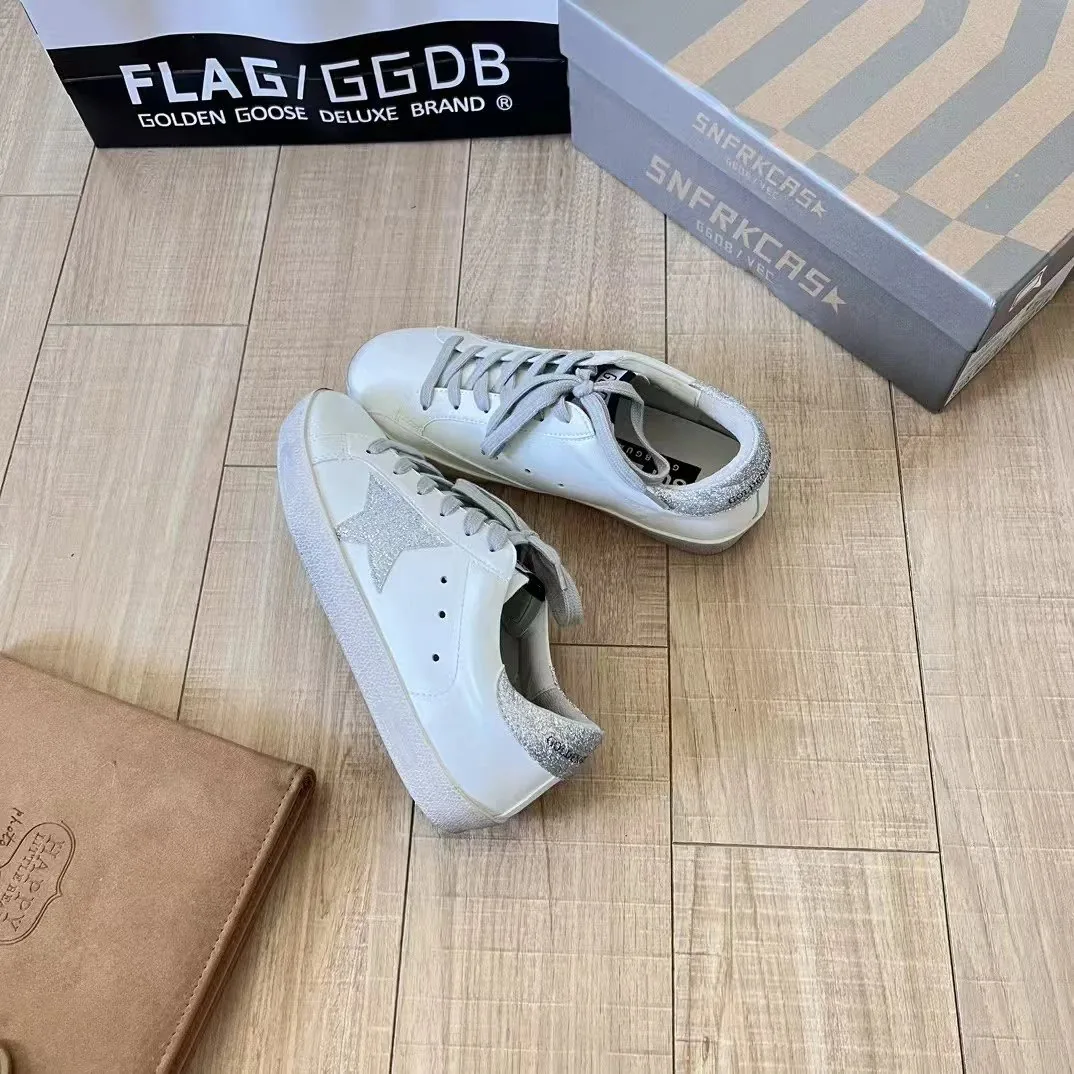 Golden Goose Super-Star White Sneakers — Photo 11