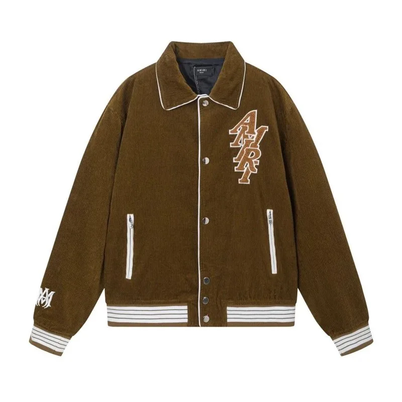 Amiri Brown Eagle Baseball Jacket — QC