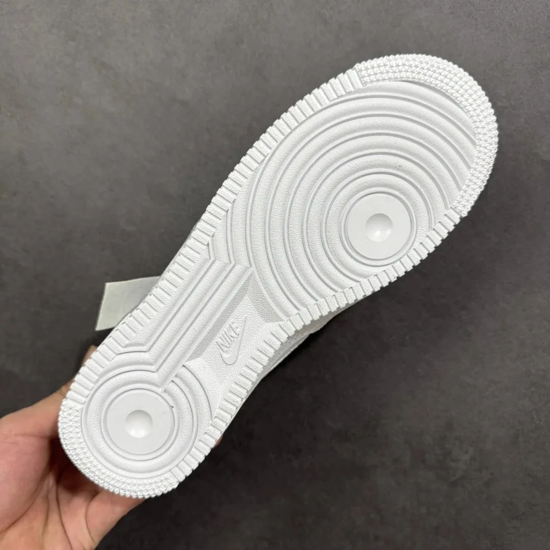 Nike Air Force 1 White Black Smile Print Sneakers — QC