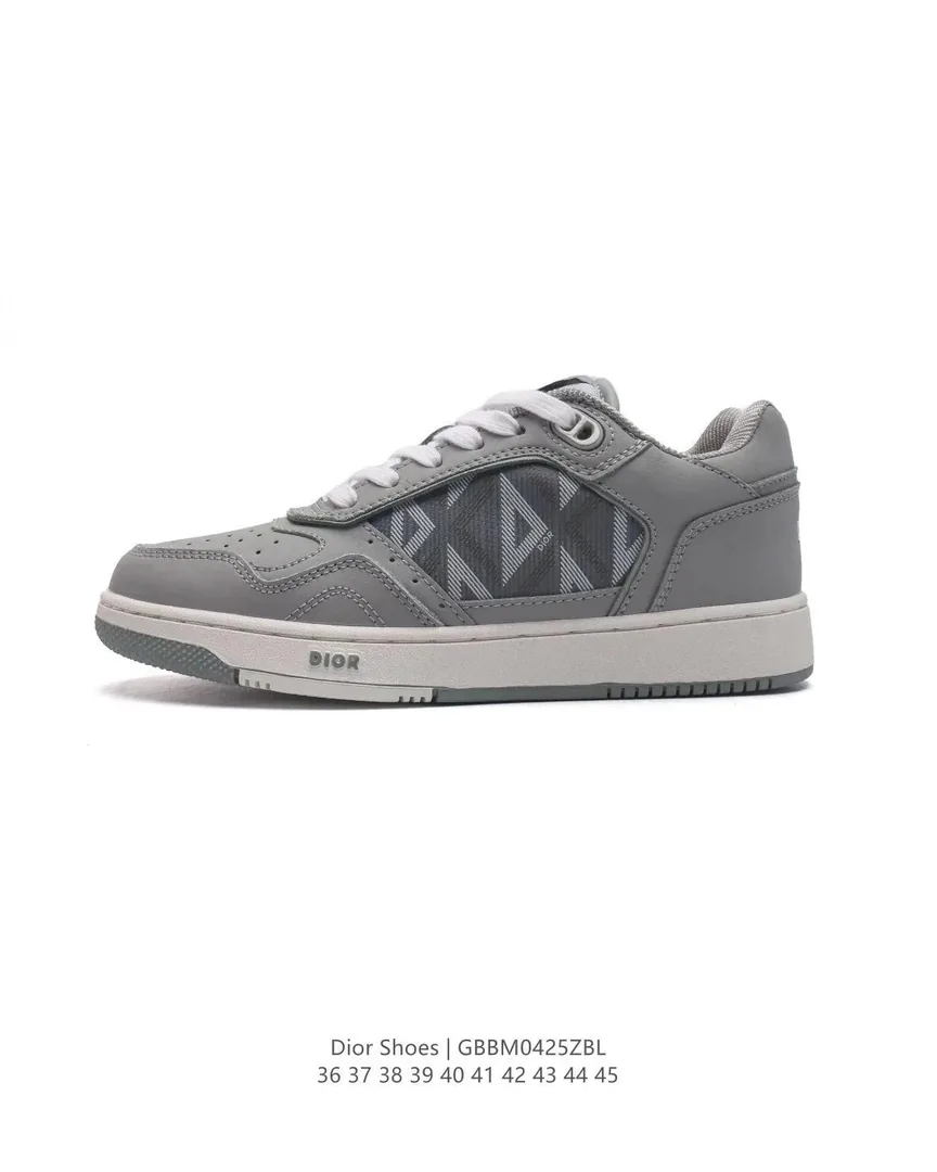 Dior B27 Grey Bee-Print Trainers — Photo 6