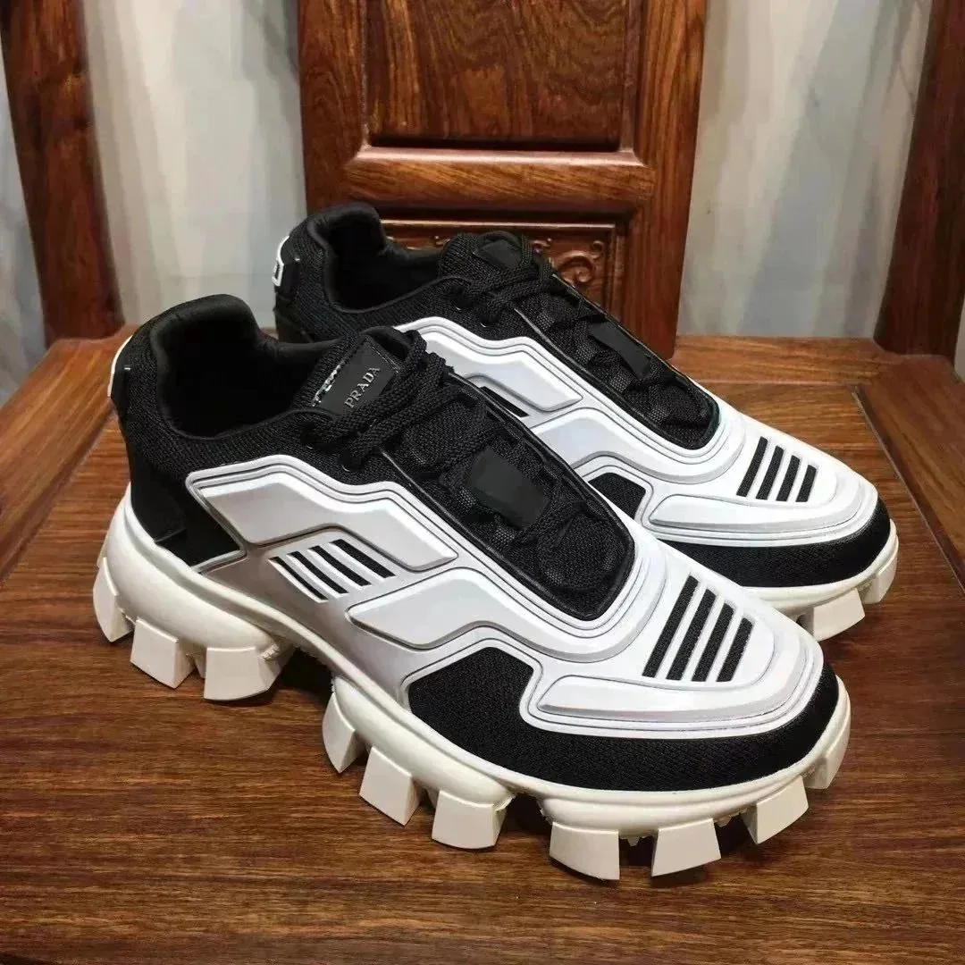 Prada Cloudbust Thunder Black Court Sneakers — Photo 6