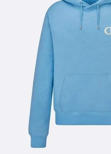 Dior Blue Embroidered Hoodie