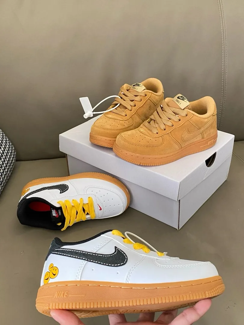 Nike Air Force 1 Kids Lace-Up Low-Top Sneakers — QC