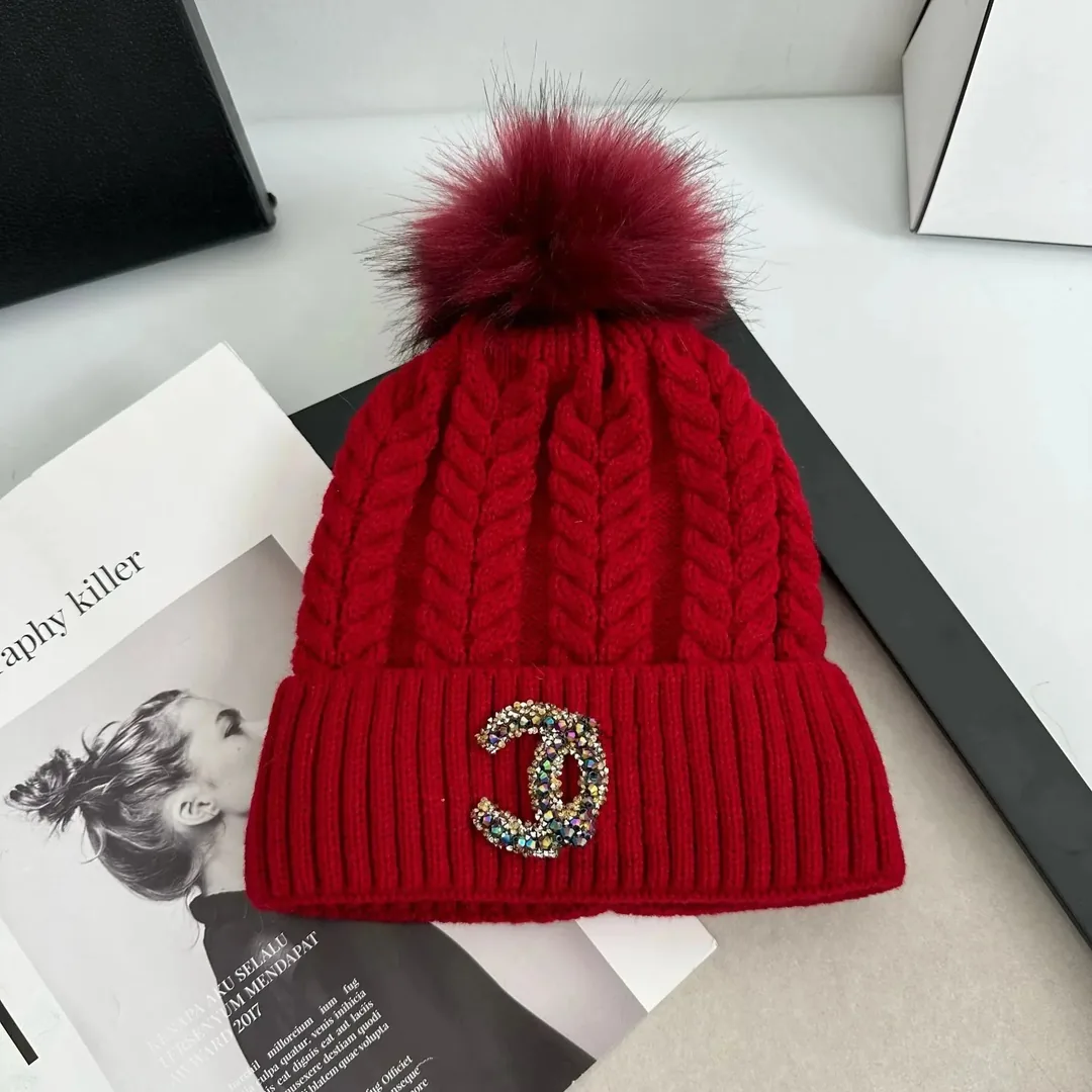 Chanel Logo Pom Pom Knit Beanie Collection — QC