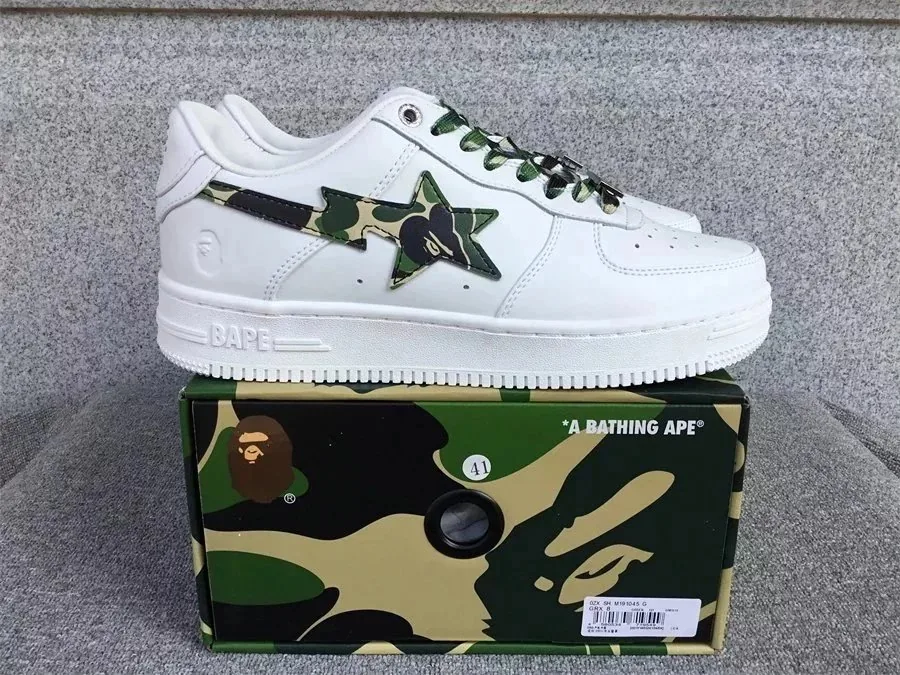 Bape Sta Multicolor Lace-Up Skate Shoes — QC