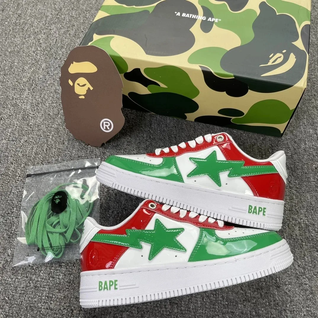Bape Sta Grey Camo Star Low-Top Sneakers — QC
