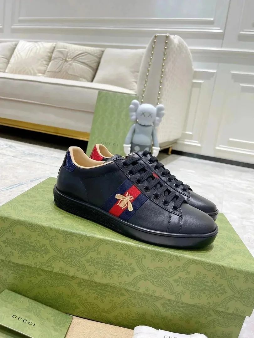 Gucci Ace Louis Vuitton Grey White Sneakers — Photo 9
