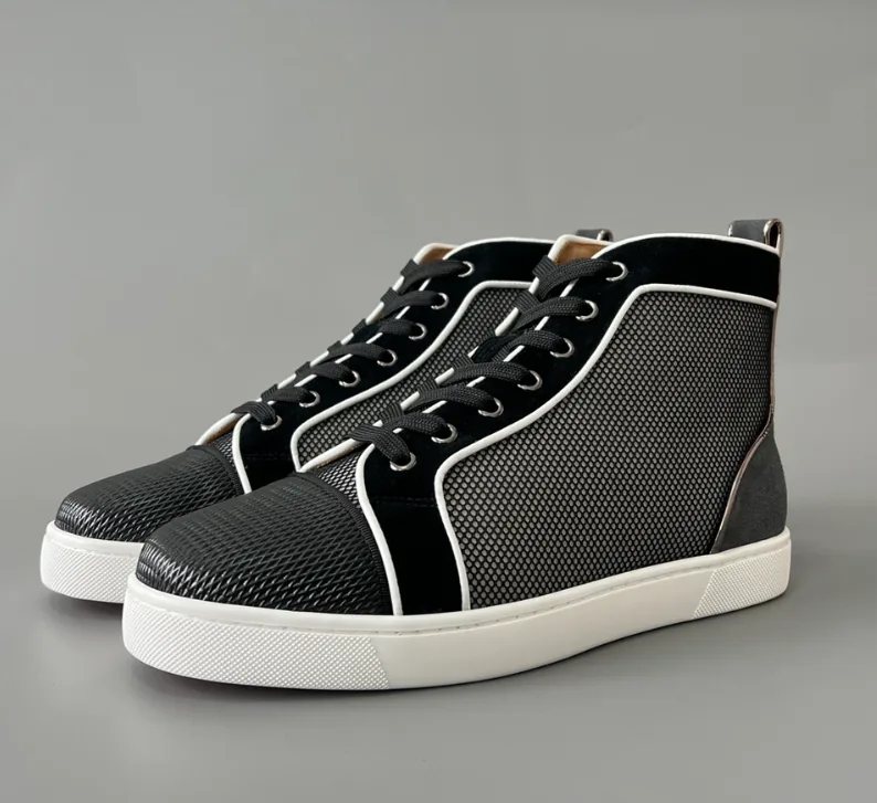 Christian Louboutin Louis Spikes Black Court Trainers — Photo 2