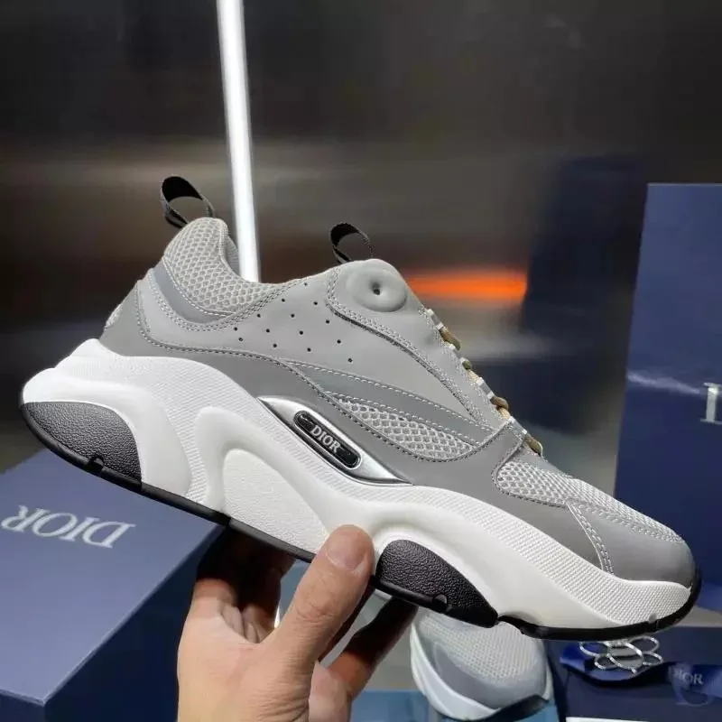 Dior B22 Grey Low-Top Sneakers