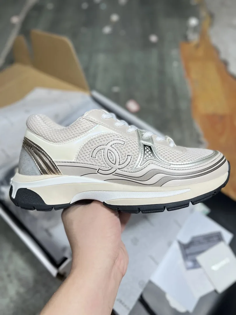 Chanel Black Kids Low-Top Sneakers — QC