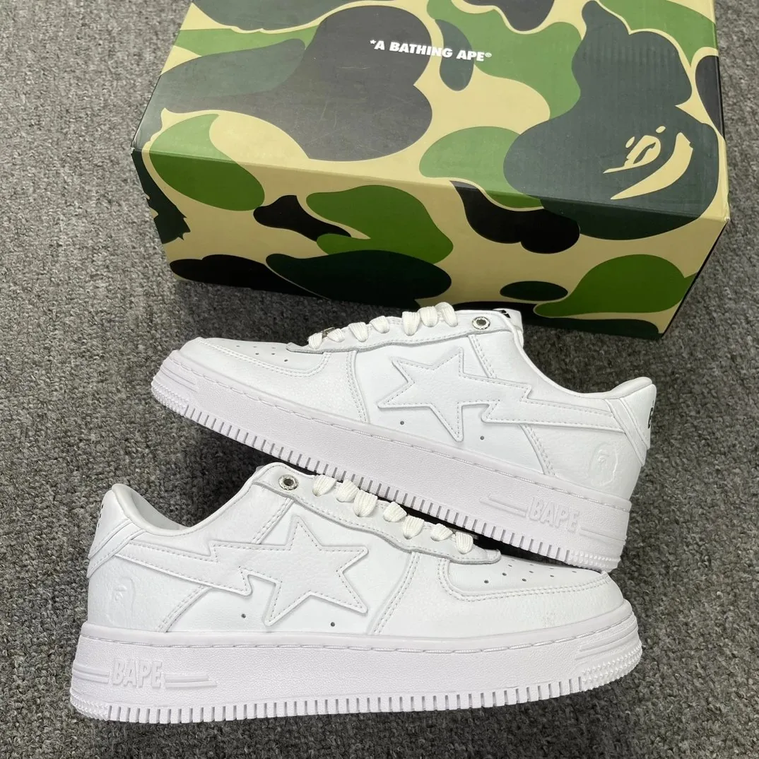Bape Sta Grey Camo Star Low-Top Sneakers — QC