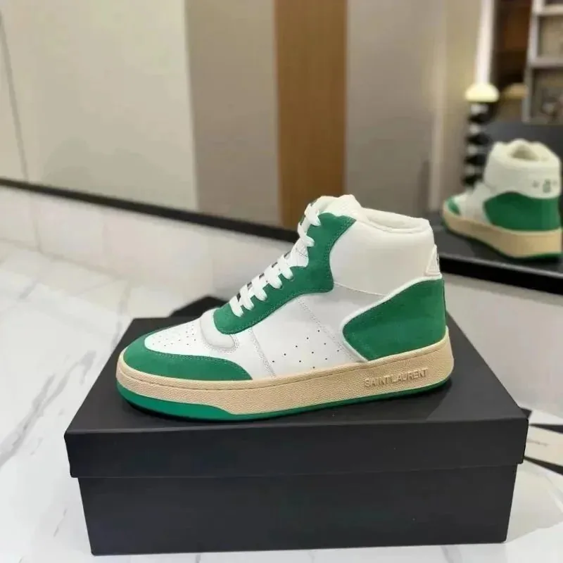 Saint Laurent White Lace-Up Runners — QC