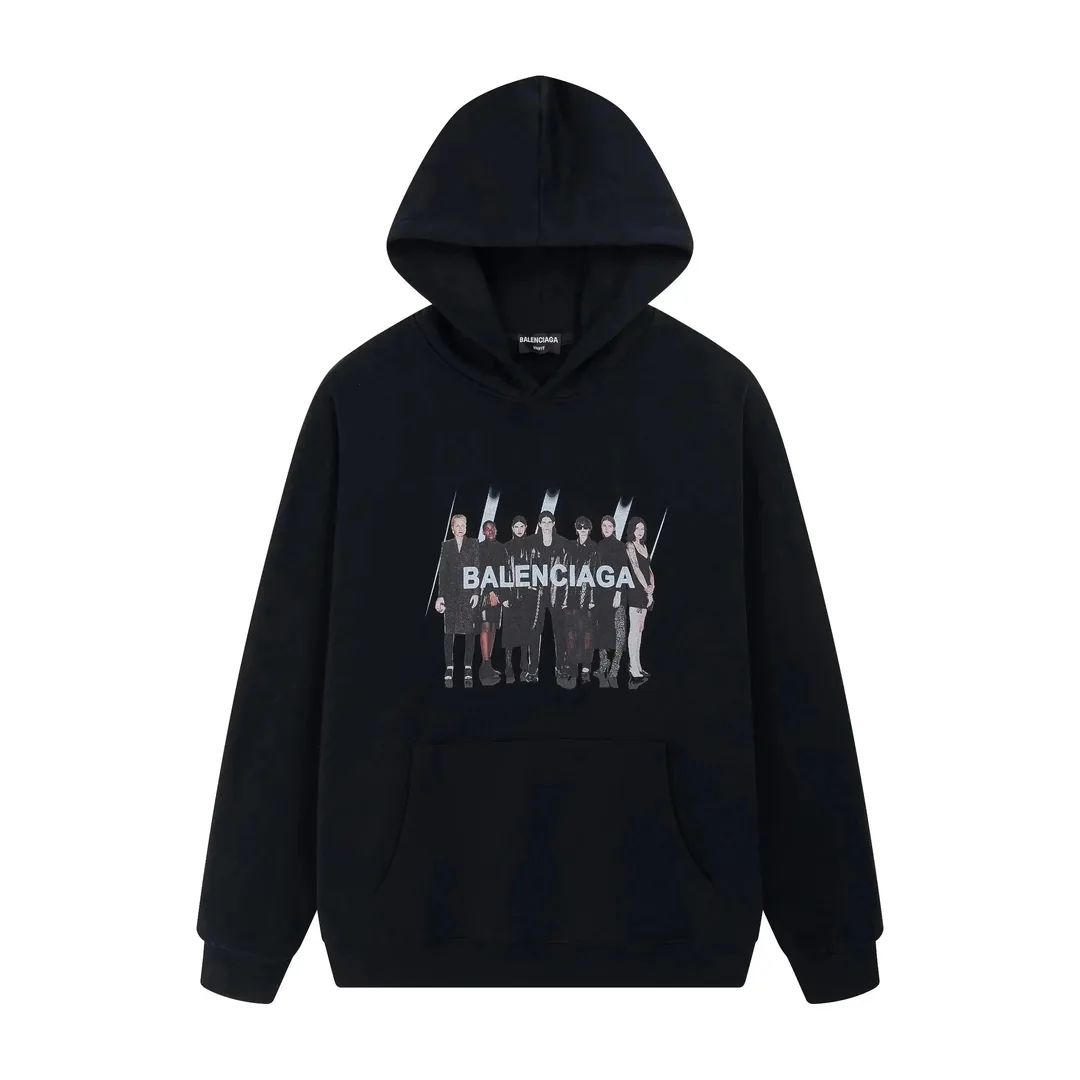 Balenciaga Paris Graffiti Logo Hoodie White — photo 5