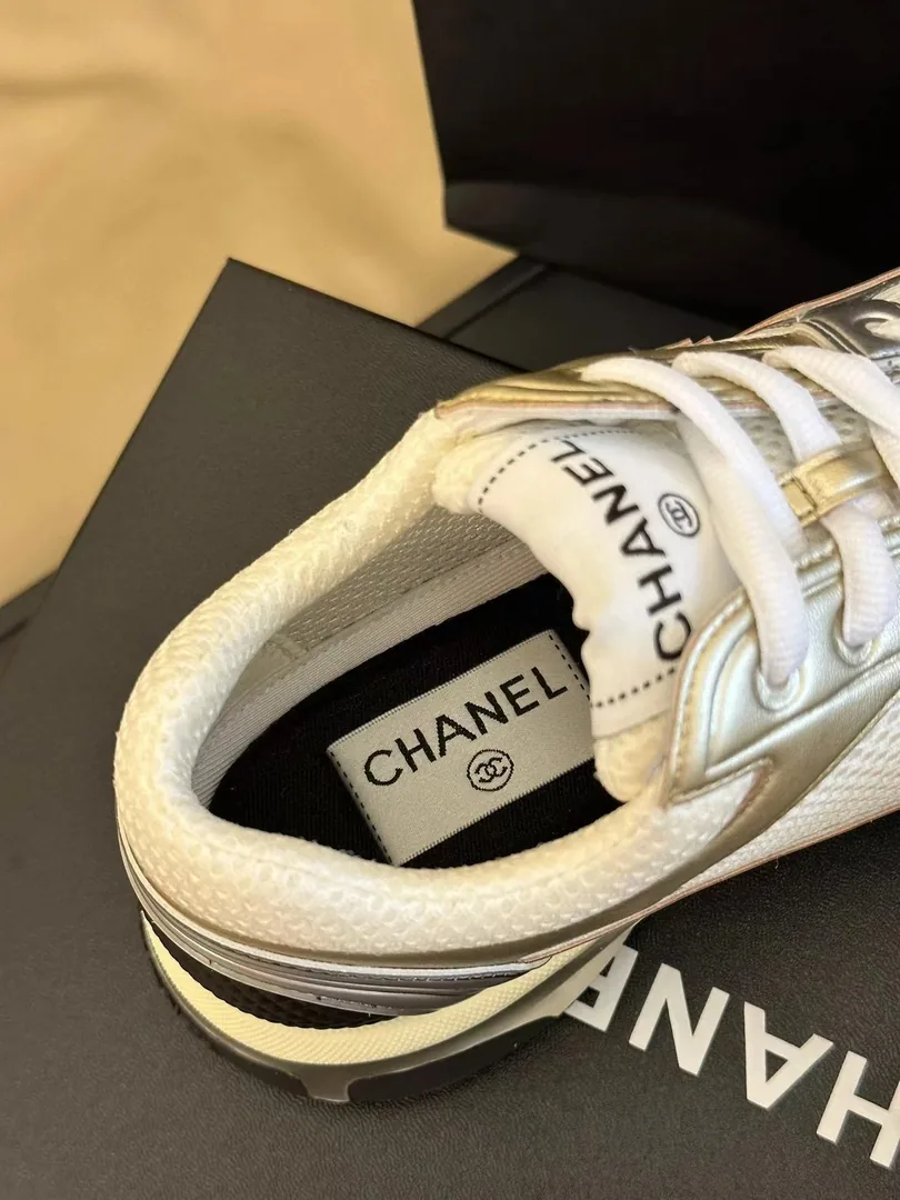 Chanel Black Kids Low-Top Sneakers — QC
