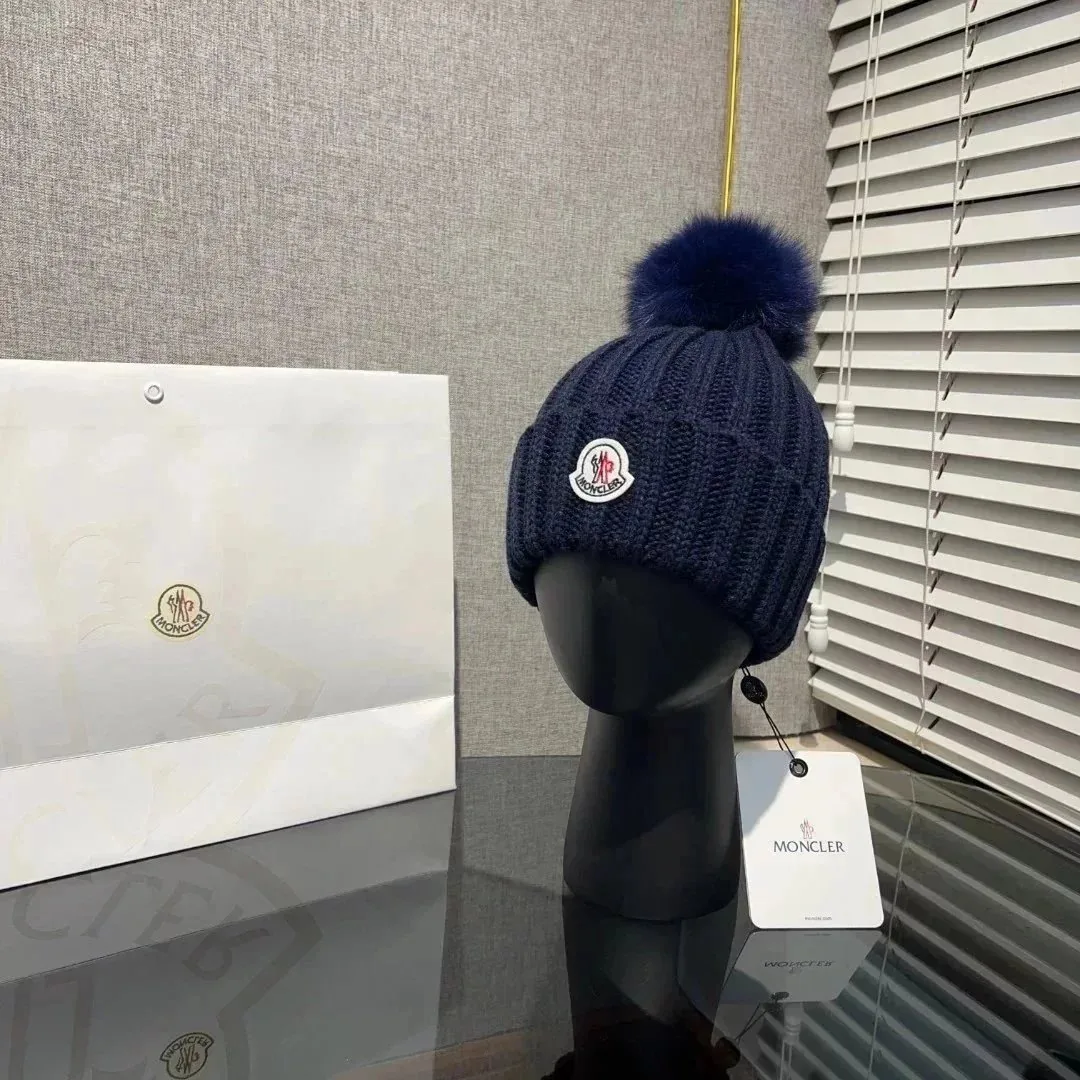 Moncler Logo Patch Pom Pom Beanie — photo 8