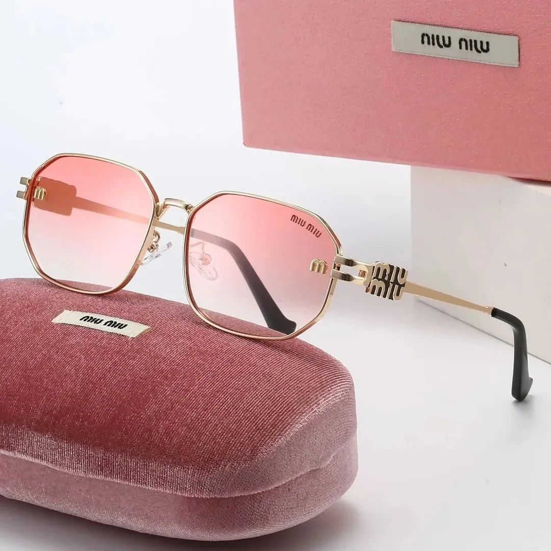 Miu Miu Logo Metal Frame Sunglasses — QC