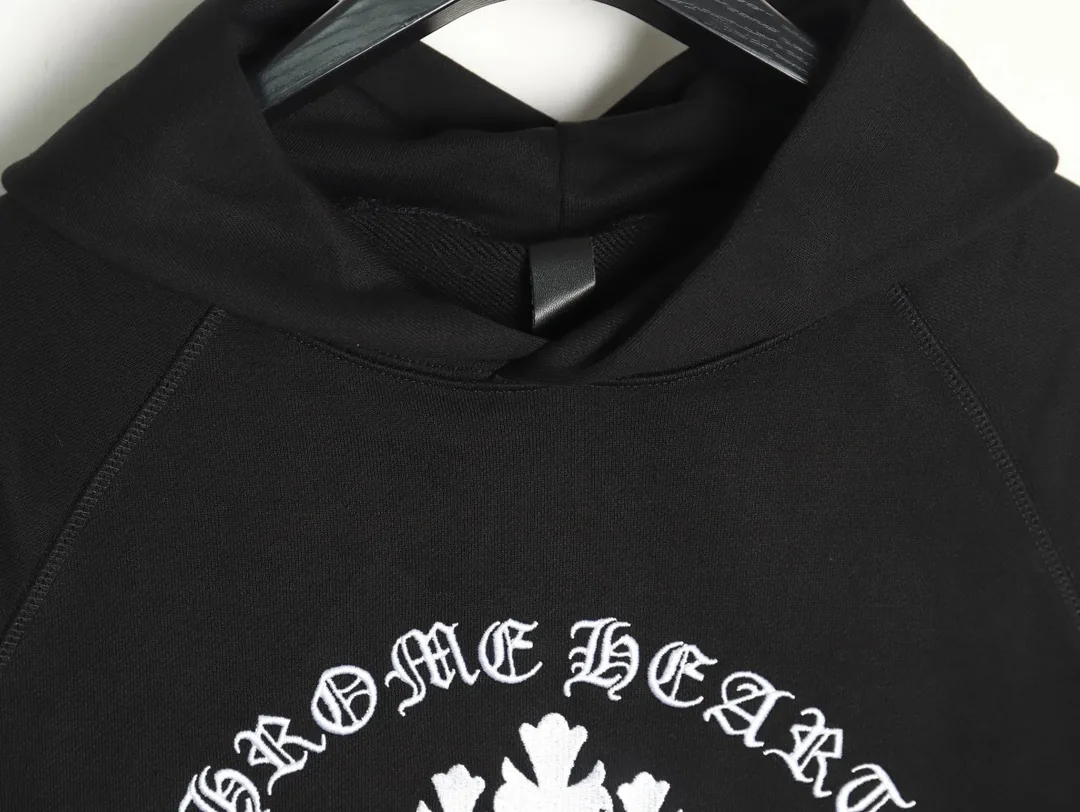 Embroidered Double-Yarn Hoodie — Photo 5