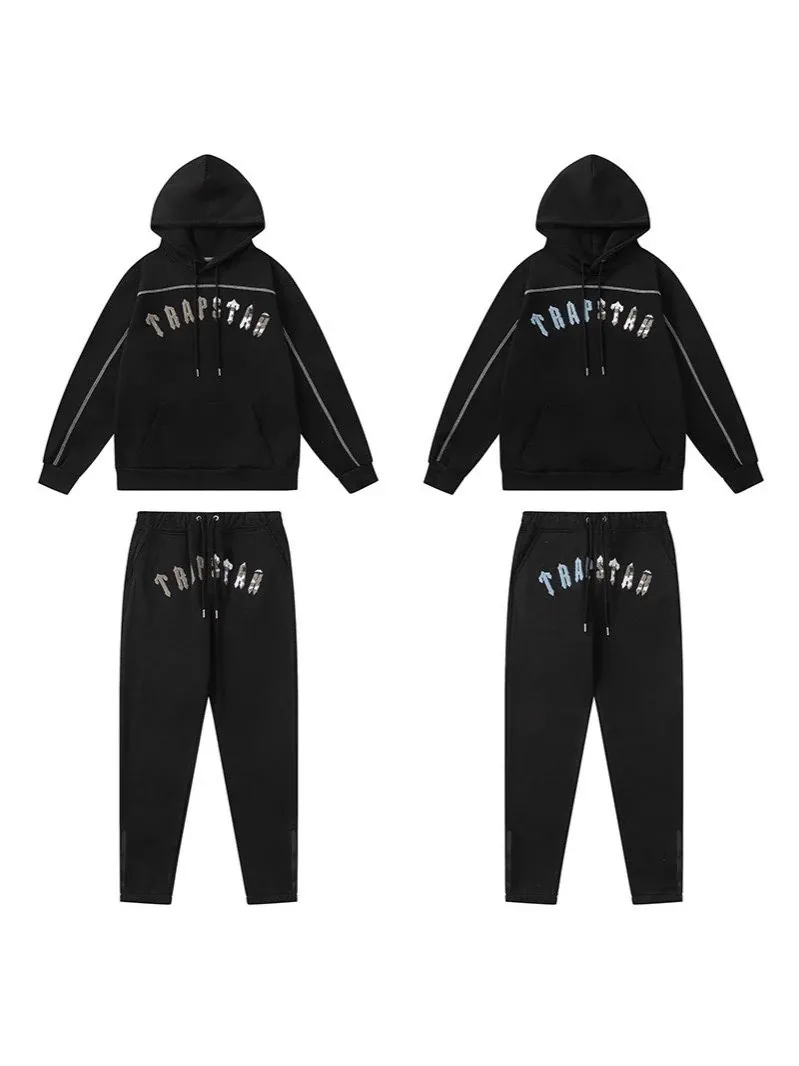 Trapstar Gradient Letter Embroidered Hoodie Set