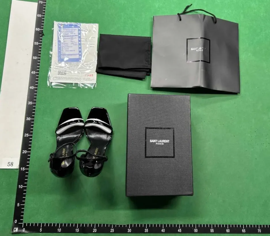 Saint Laurent Opyum Black White High Heels — Photo 15