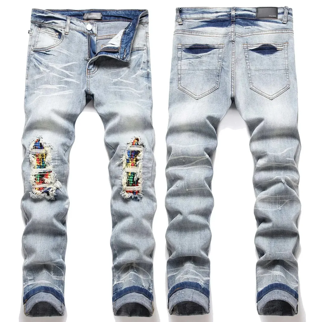 Amiri Embroidered Jeans — Photo 3