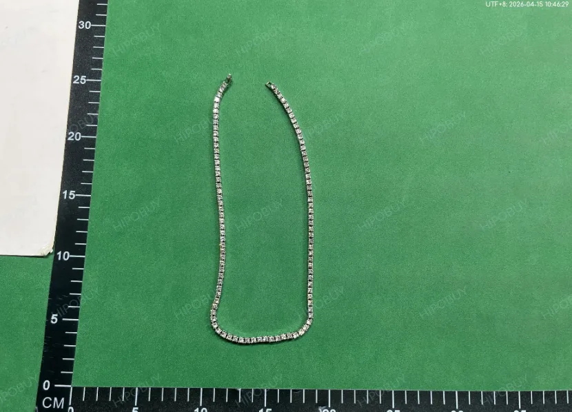 Rhinestone Tennis Chain Necklace — Photo 14