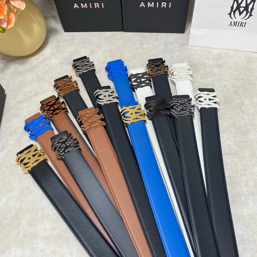 Amiri Double-Sided Leather Belt — Photo 3