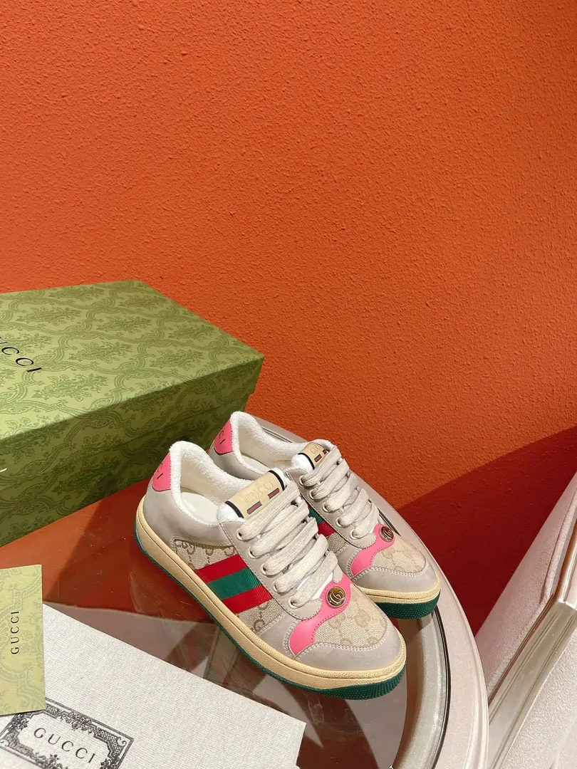 Gucci Screener Beige Low-Top Sneakers — photo 12