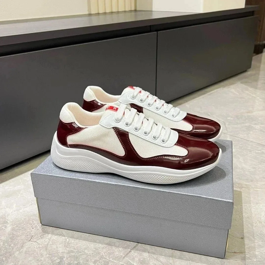 Prada America's Cup Navy White Sole Sneakers — Photo 15