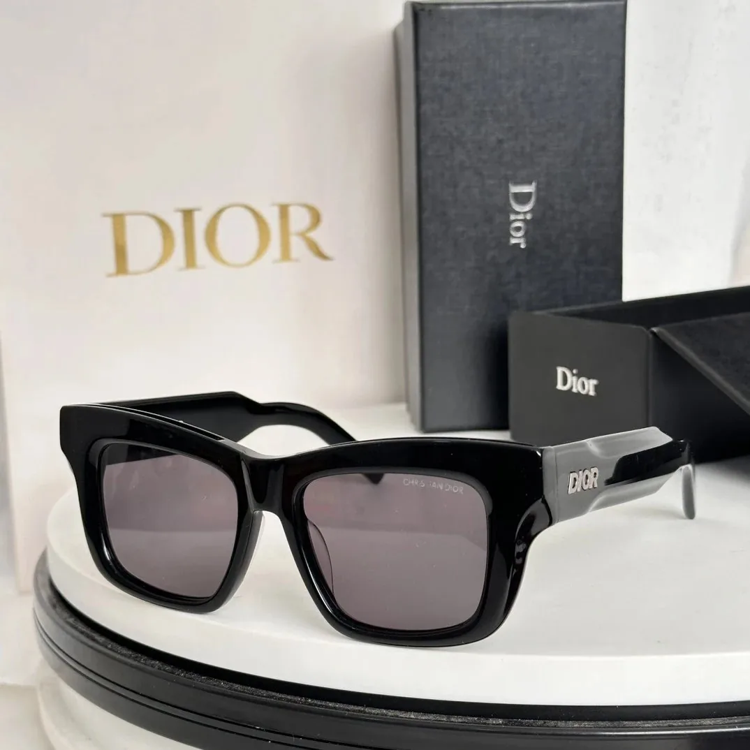 Dior Logo Square Sunglasses Black