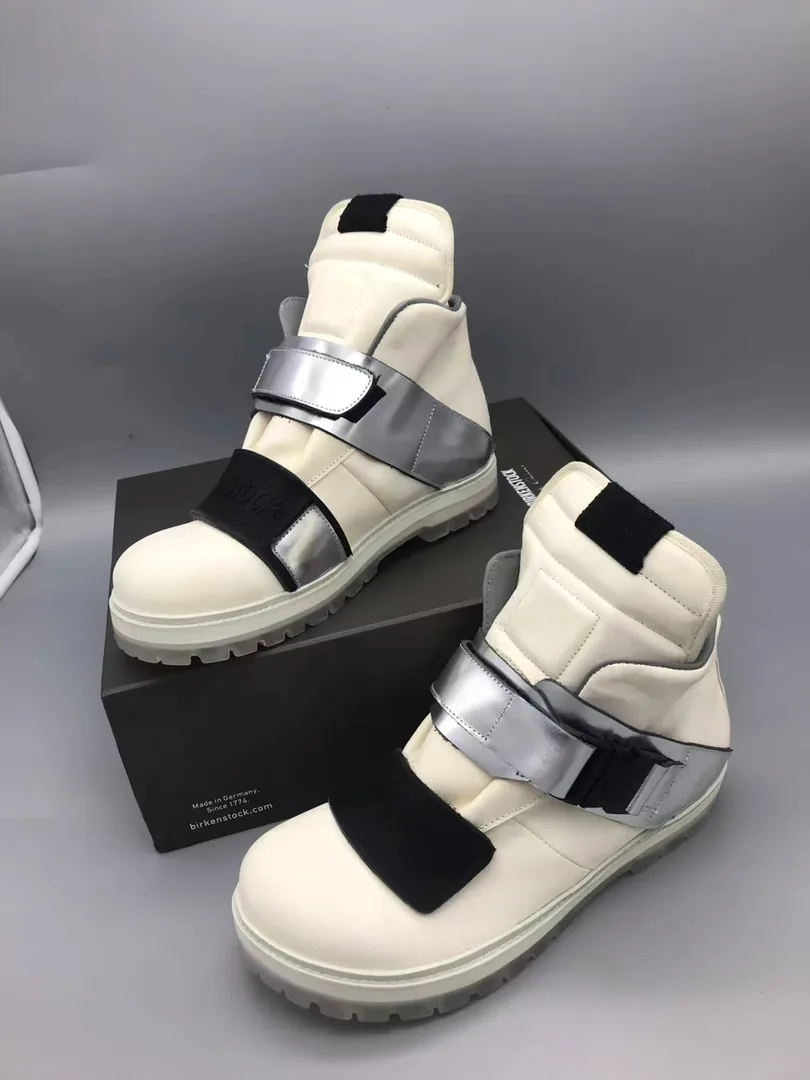 Rick Owens Cream RO BR High-Top Sneakers