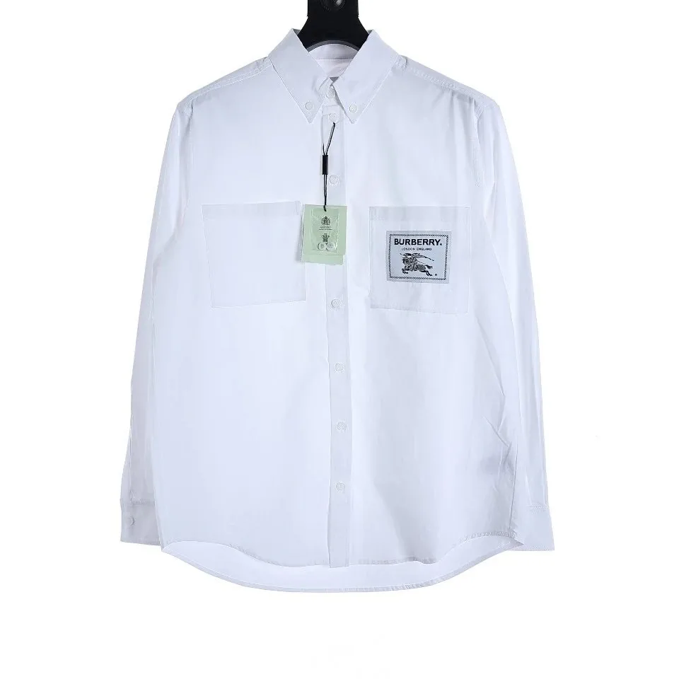 Embroidered Poplin Cotton Long-Sleeve Shirt — Photo 13