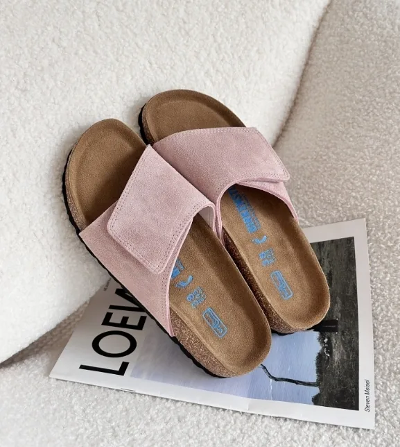 Cork Sole Velcro Slides — QC