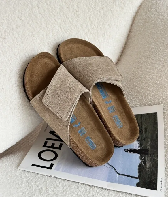 Cork Sole Velcro Slides — QC