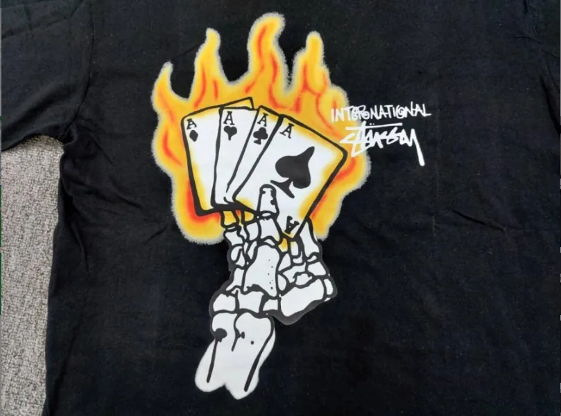 Stussy Flaming Cards T-Shirt — QC