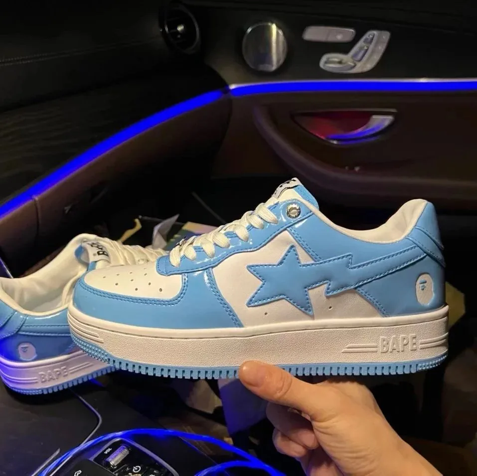 Bape Sta Ape Head Patent Low-Top Sneakers — photo 4