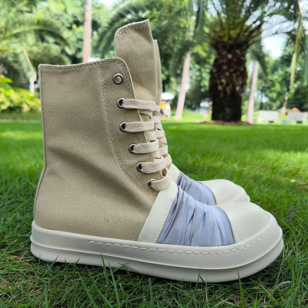 Rick Owens Ramones White Canvas High-Tops — Photo 13