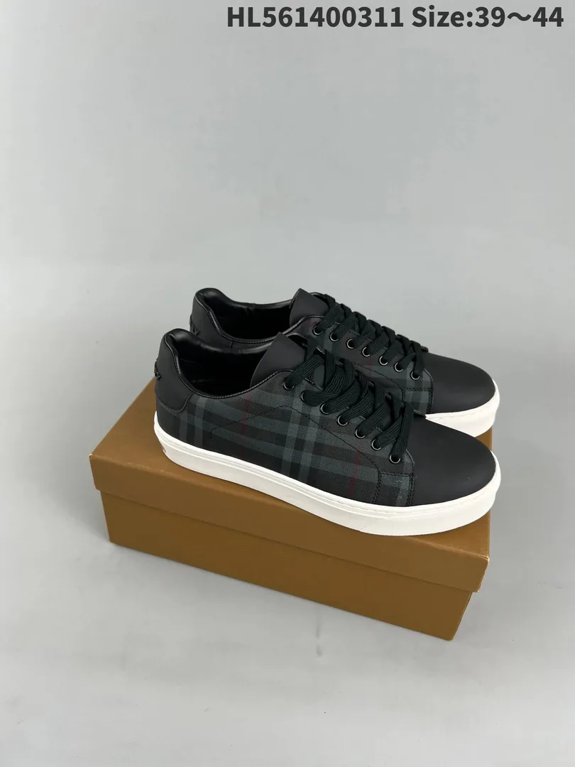 Burberry Vintage Check Sneaker White Black Rainbow Plaid Sneakers — Photo 12