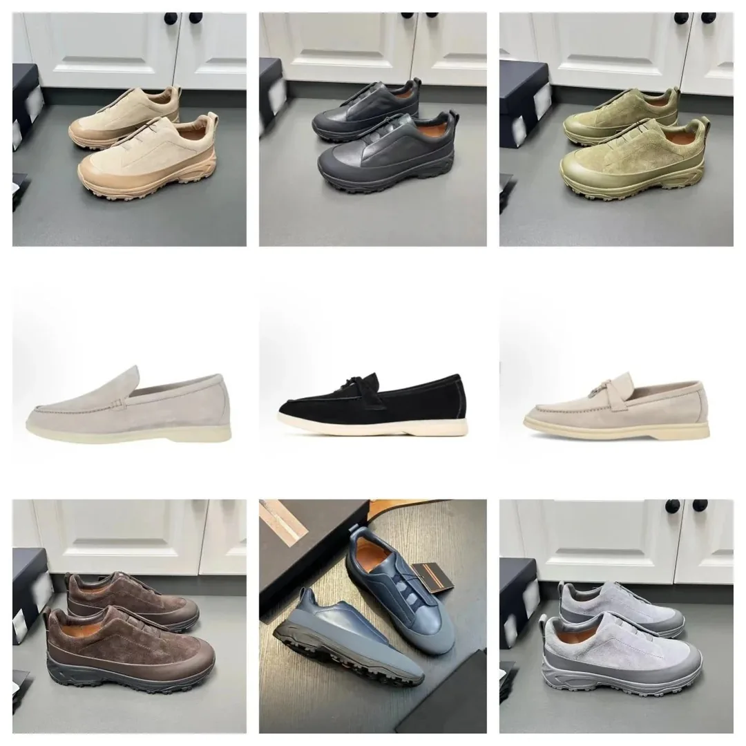 Loro Piana White Lace-Up Sneakers