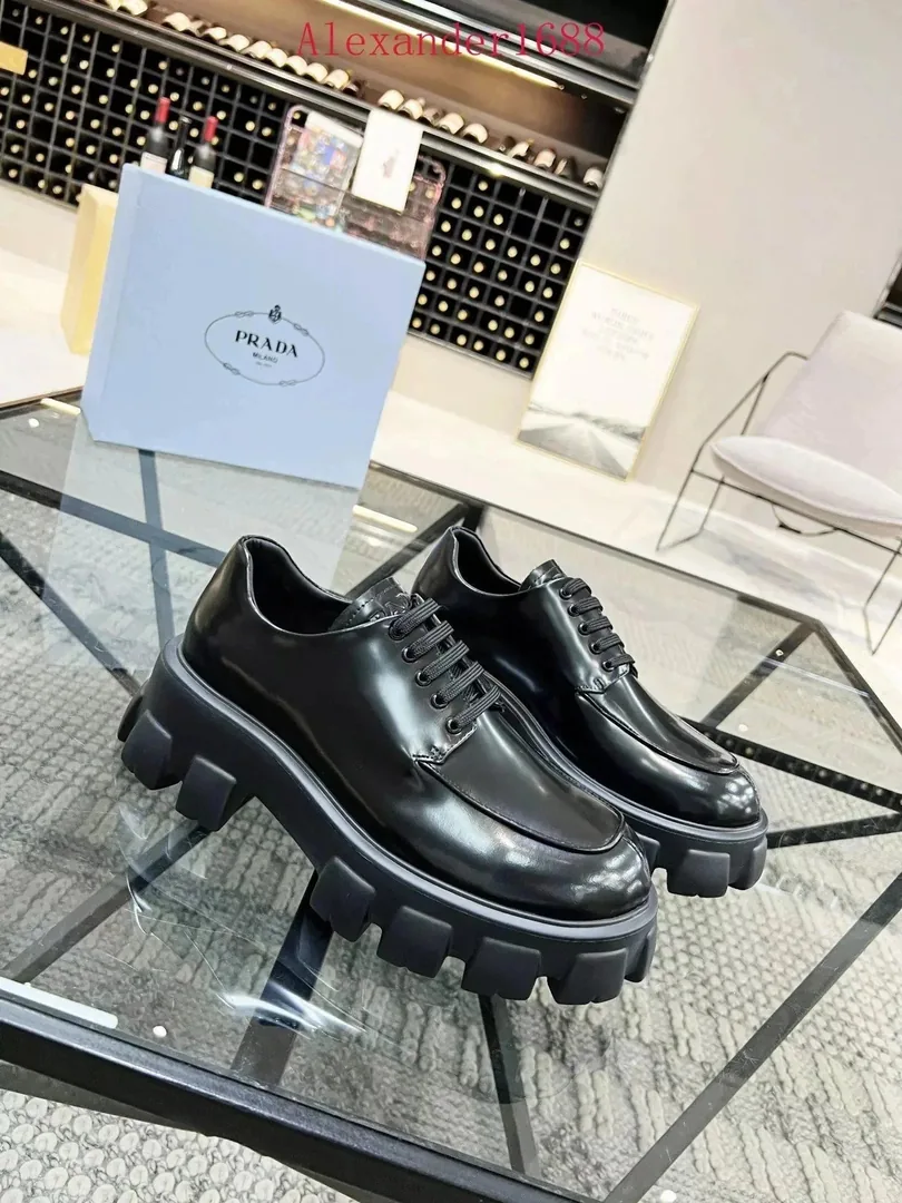 Prada Monolith Black Leather Loafers — QC