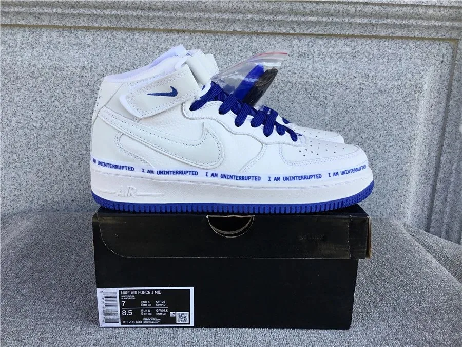 White Black Air Jordan 1 Mid — QC