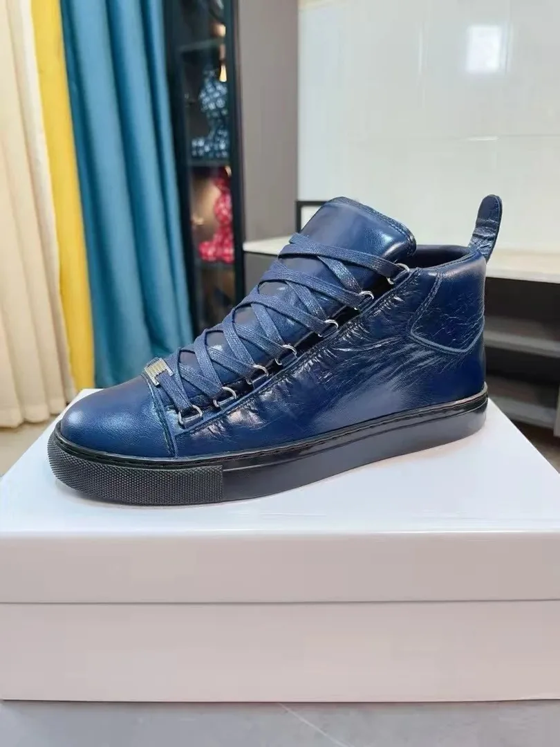 Balenciaga Arena Black Leather Sneakers — Photo 11
