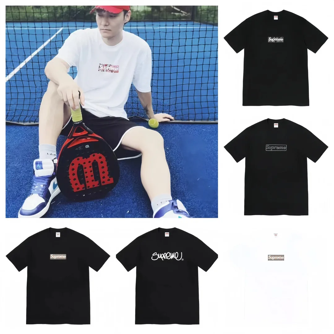 Supreme Box Logo Print Black T-Shirt Collection