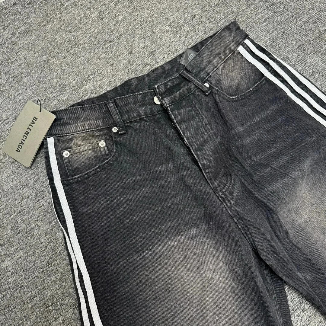 Washed Heavyweight Striped Jeans — photo 12