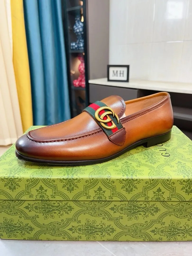 Gucci Horsebit Loafer Beige Grey Leather Low-Tops — Photo 9